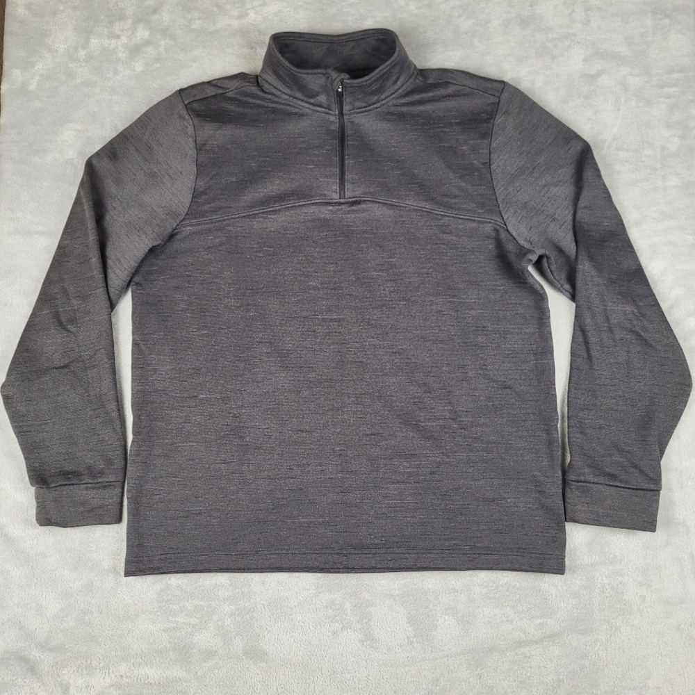 Urban Frontier Men's 1/4 Zip Pullover Gray Long Sleeve Size L Large